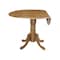 International Concepts Round 42 in Round Dual Drop Leaf Pedestal Table, Pecan, 42 in W, 42 in L, 29.5 in H, Wood, Pecan T59-42DP - alternate 8